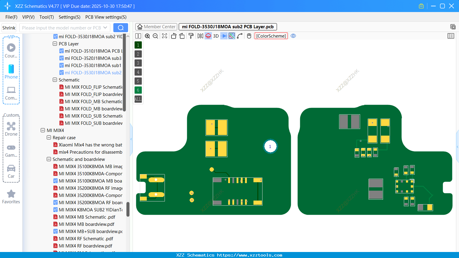 Xiaomi Mi FOLD-3530J18MOA Sub2 PCB Layer